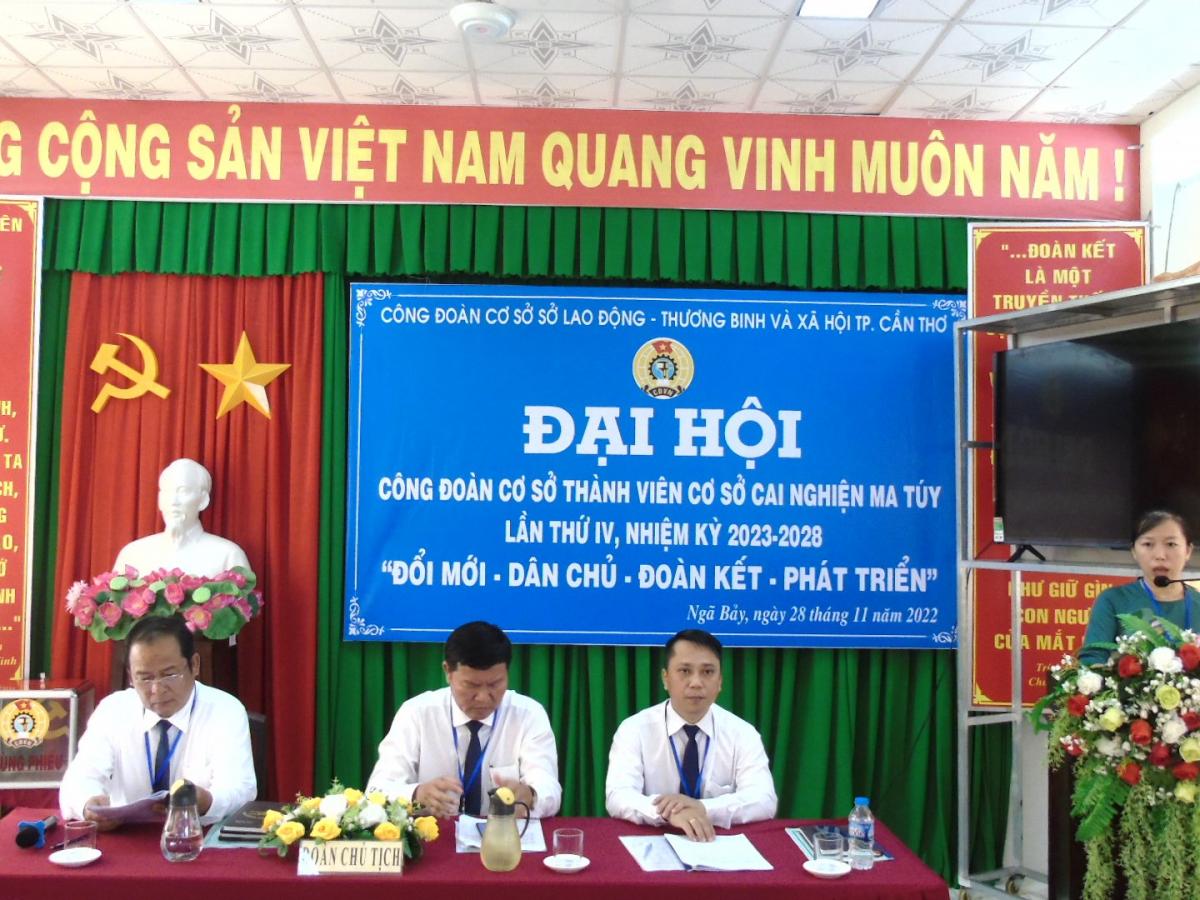 Đại hội Công đoàn Cơ sở thành viên - Cơ sở Cai nghiện ma túy thành phố Cần Thơ lần thứ IV, nhiệm kỳ 2023 - 2028